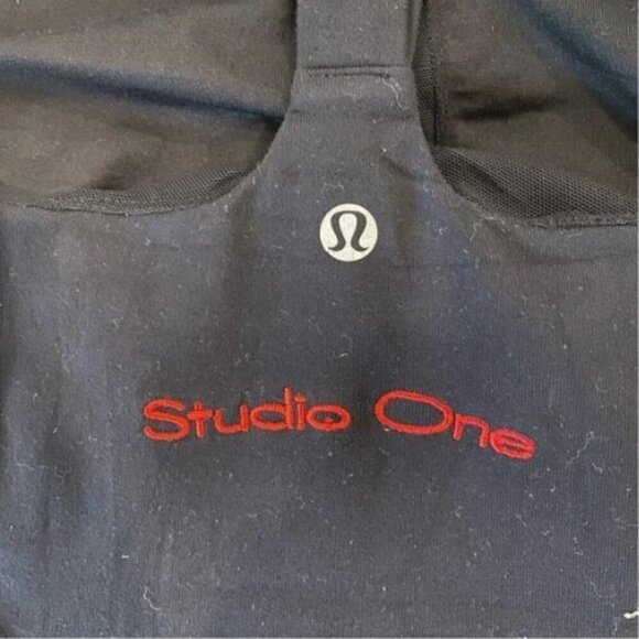 Lululemon Studio One Racerback Tank Top Breathable Thick Strap Stretch Black W 4 - Picture 4 of 6